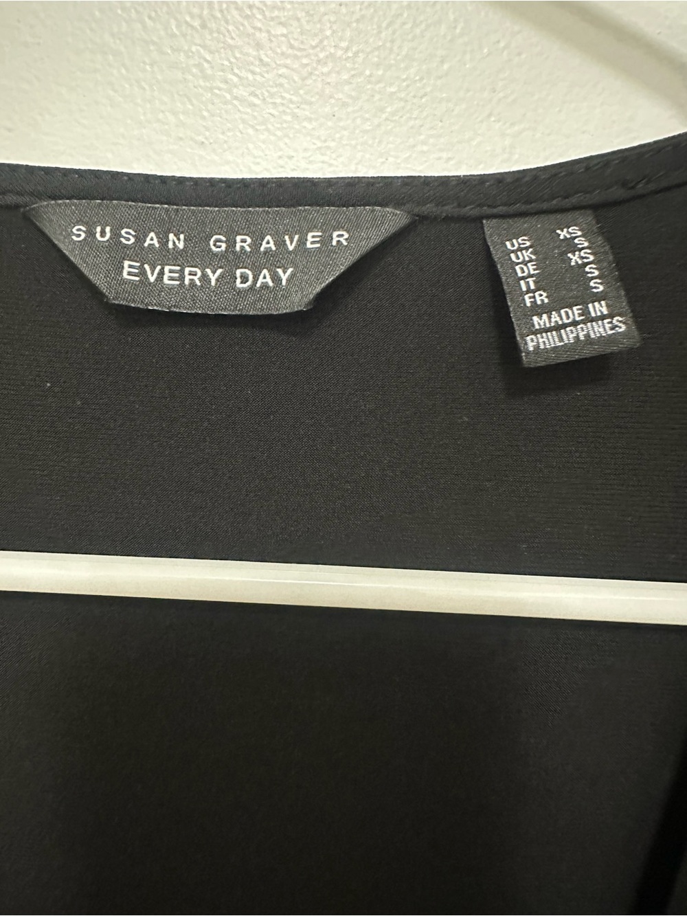 Susan Graver Black Everyday Crewneck Top